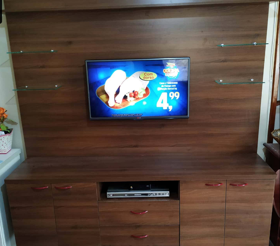Painel de TV e rack